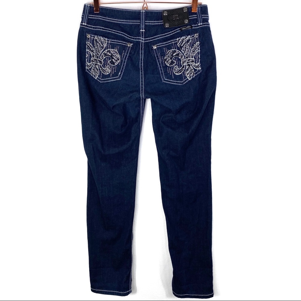 Miss Me Easy Skinny Jeans Bling Rhinestones Sz 27